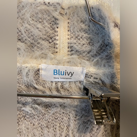 Bluivy Young Contemporary Sz Small Leopard Print Open Front Furry Long Cardigan - Picture 5 of 6